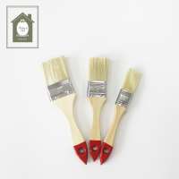 Professional Universal Paint Brush With Nature Wooden Handle Wall Painting Tool  Flat Bristle  Brush Hand Tools Set 1"1.5"2"